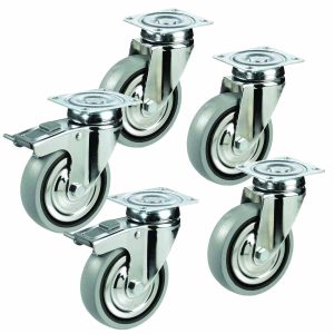 Kit ruote TOPLINE per tavoli refrigerati/congelati 4 porte + frigoriferi/congelatori 2 porte