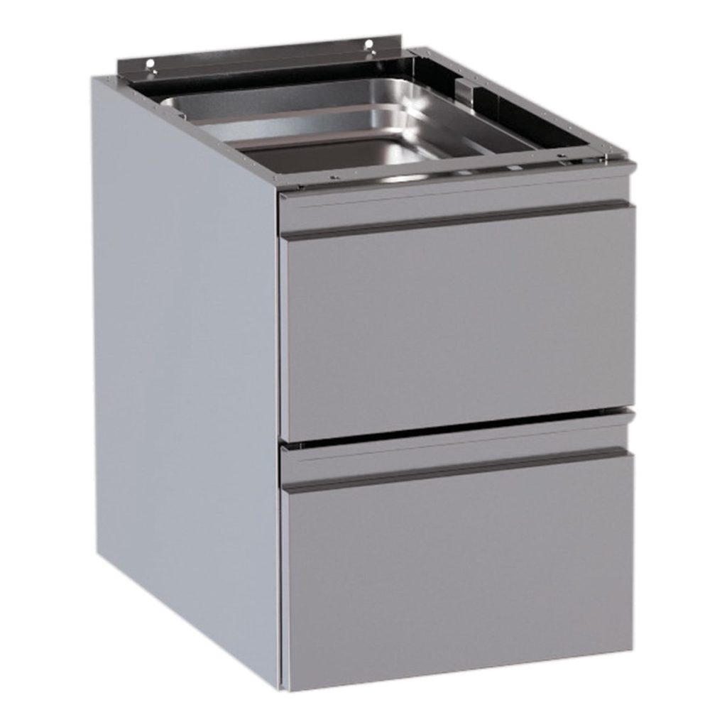 Blocco 2 cassetti TOPLINE per tavoli da lavoro, 400 x 580 mm
