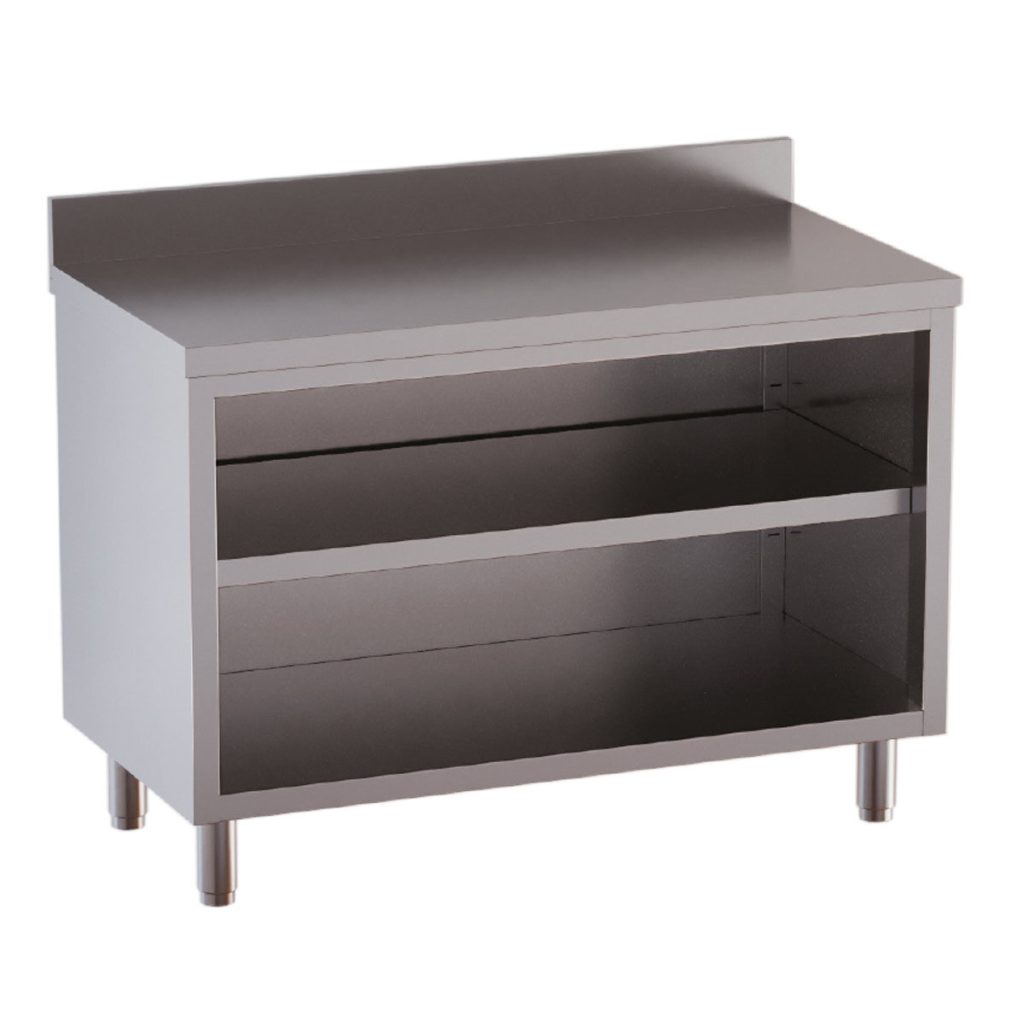 TOPLINE Arbeitsschrank / offen mit Aufkantung, 1800 x 600 mm