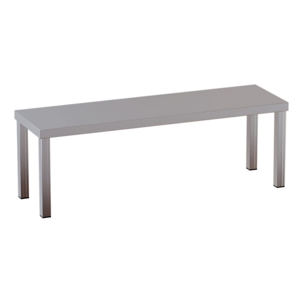 Sovrastruttura neutra TOPLINE in acciaio inox – 1 ripiano – 1800 × 350 × 400 mm