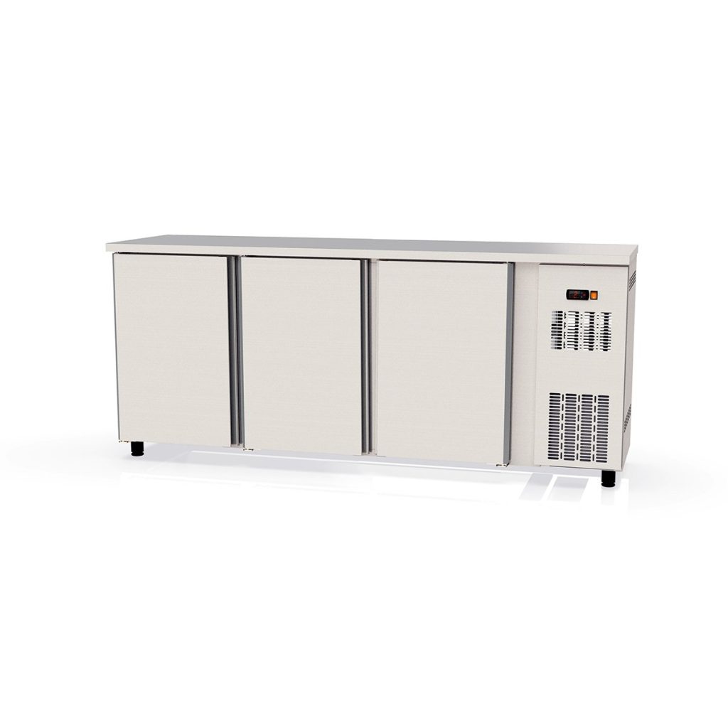Banco frigo bar TOPLINE inox / 3 porte, 2025 x 530 mm