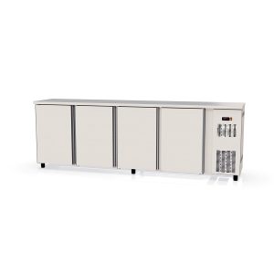 Banco frigo bar TOPLINE inox / 4 porte, 2565 x 530 mm