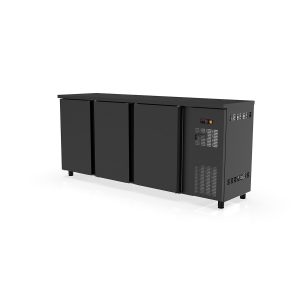 Banco frigo bar TOPLINE nero / 3 porte, 2025 x 530 mm