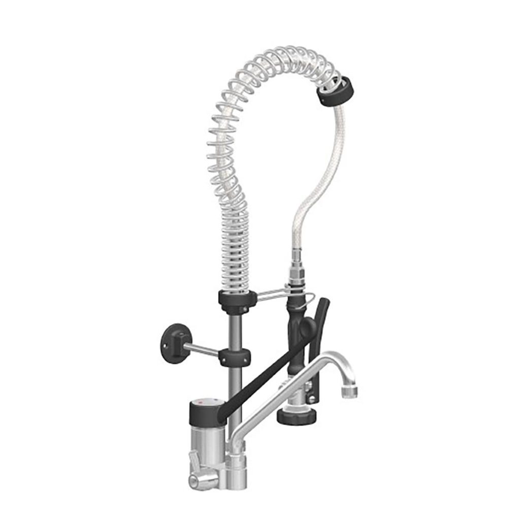 Doccetta lavastoviglie TOPLINE con miscelatore monocomando – Monoforo/Bassa altezza, 115 x 350 mm
