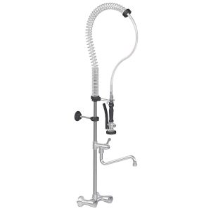 Doccetta lavastoviglie TOPLINE con rubinetto orientabile e 2 valvole miscelatrici - Due fori, 160 x 350 mm