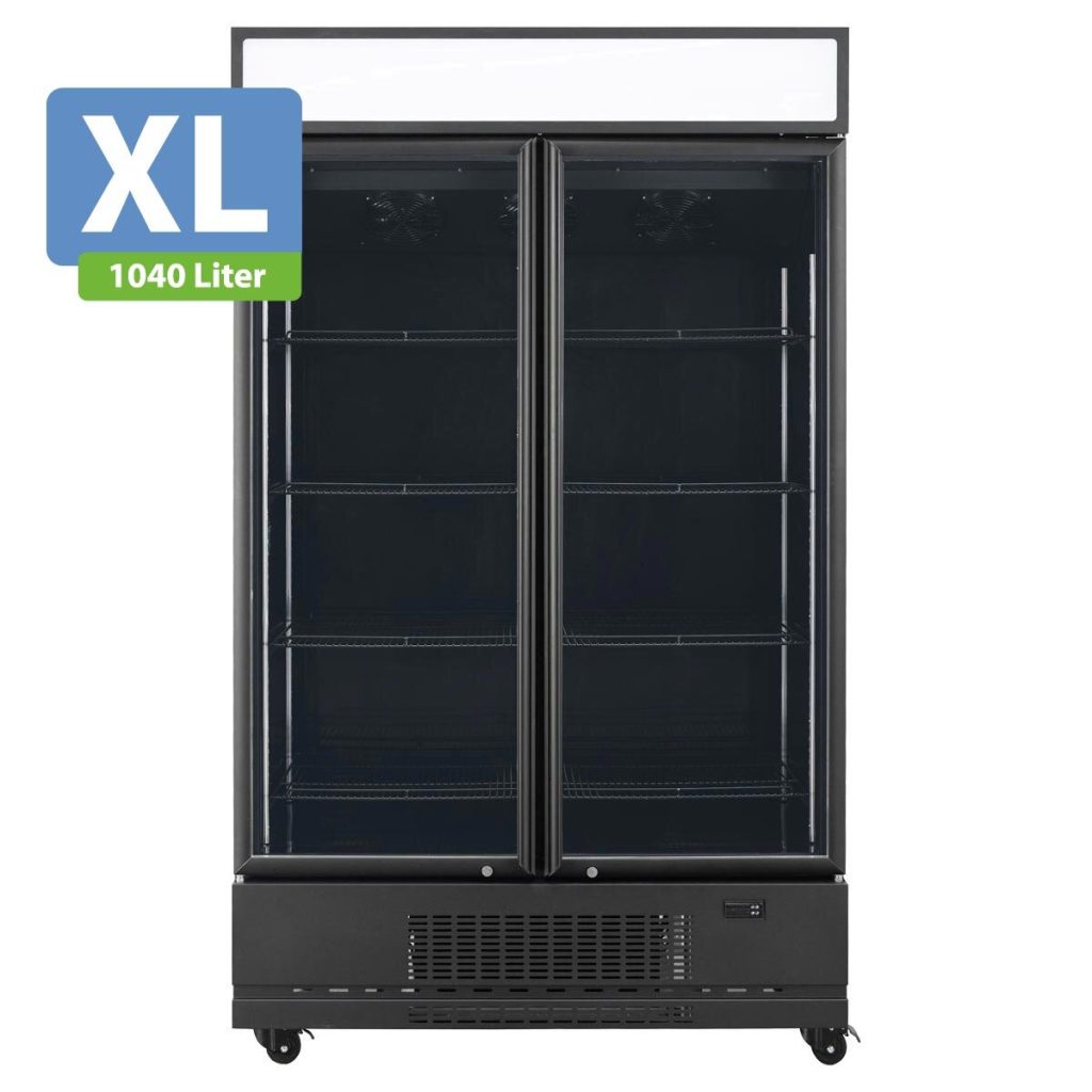 Frigorifero bevande TOPLINE 2 porte / 1040 Litri XL, con illuminazione “nero”, 1280 x 742 mm