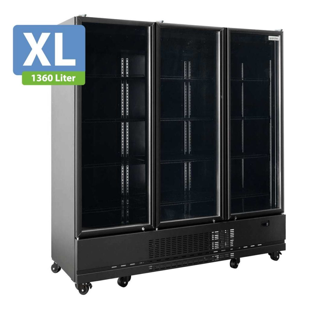 Frigorifero bevande TOPLINE 3 porte / 1360 litri XL, nero, 1640 x 742 mm