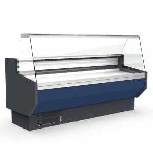 Banco refrigerato TOPLINE 100 – vetro frontale dritto “blu”, 1025 x 800 mm