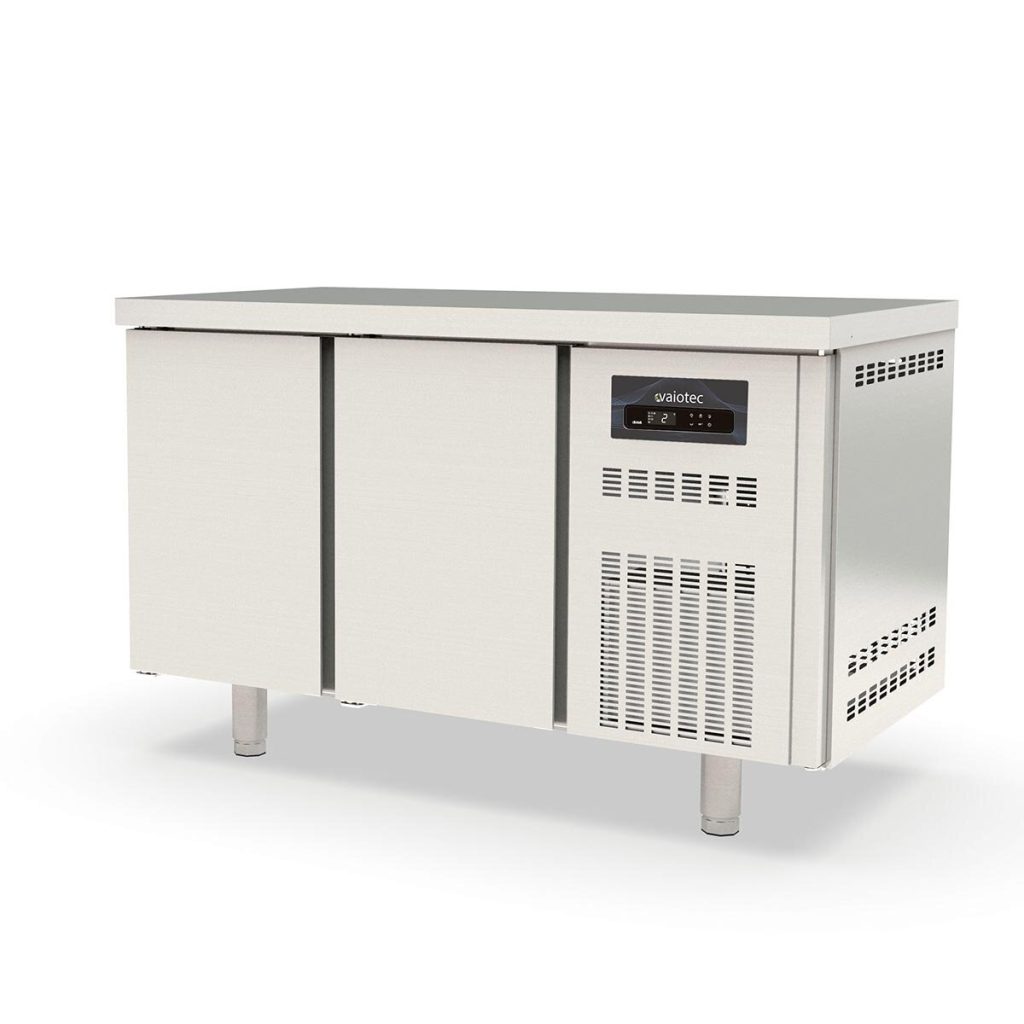 Tavolo refrigerato TOPLINE / 2 vani GN1/1 con 2 porte, 1345 x 700 mm