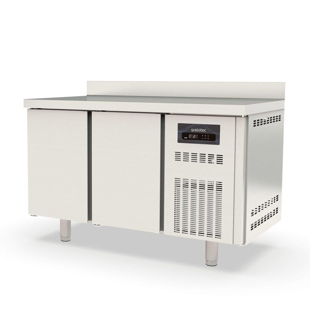 Tavolo refrigerato TOPLINE / 2 vani GN1/1 con 2 porte e alzata, 1345 x 700 mm