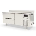 Tavolo refrigerato VAIOTEC TOPLINE 1 porta + 4 cassetti con alzatina – GN 1/1 – 403 L