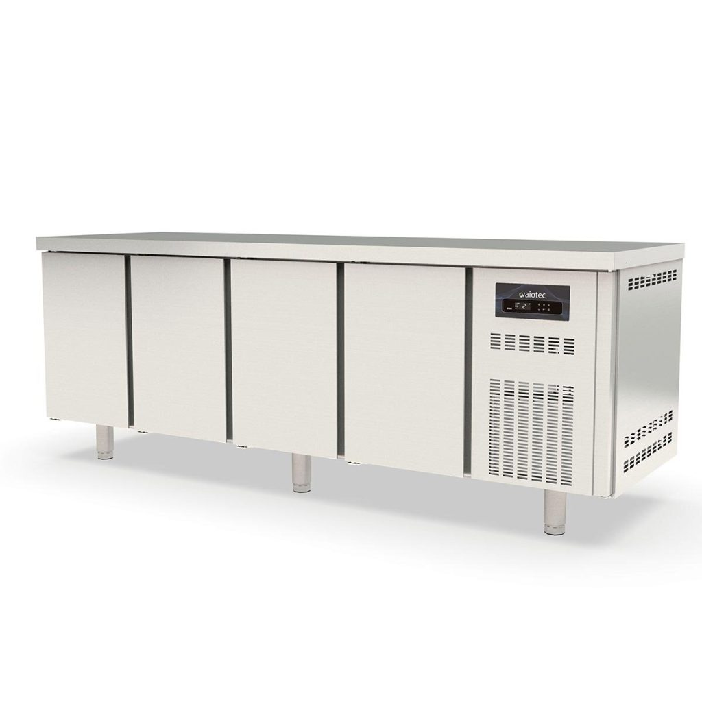 Tavolo refrigerato TOPLINE / 4 vani GN1/1 con 4 porte, 2245 x 700 mm