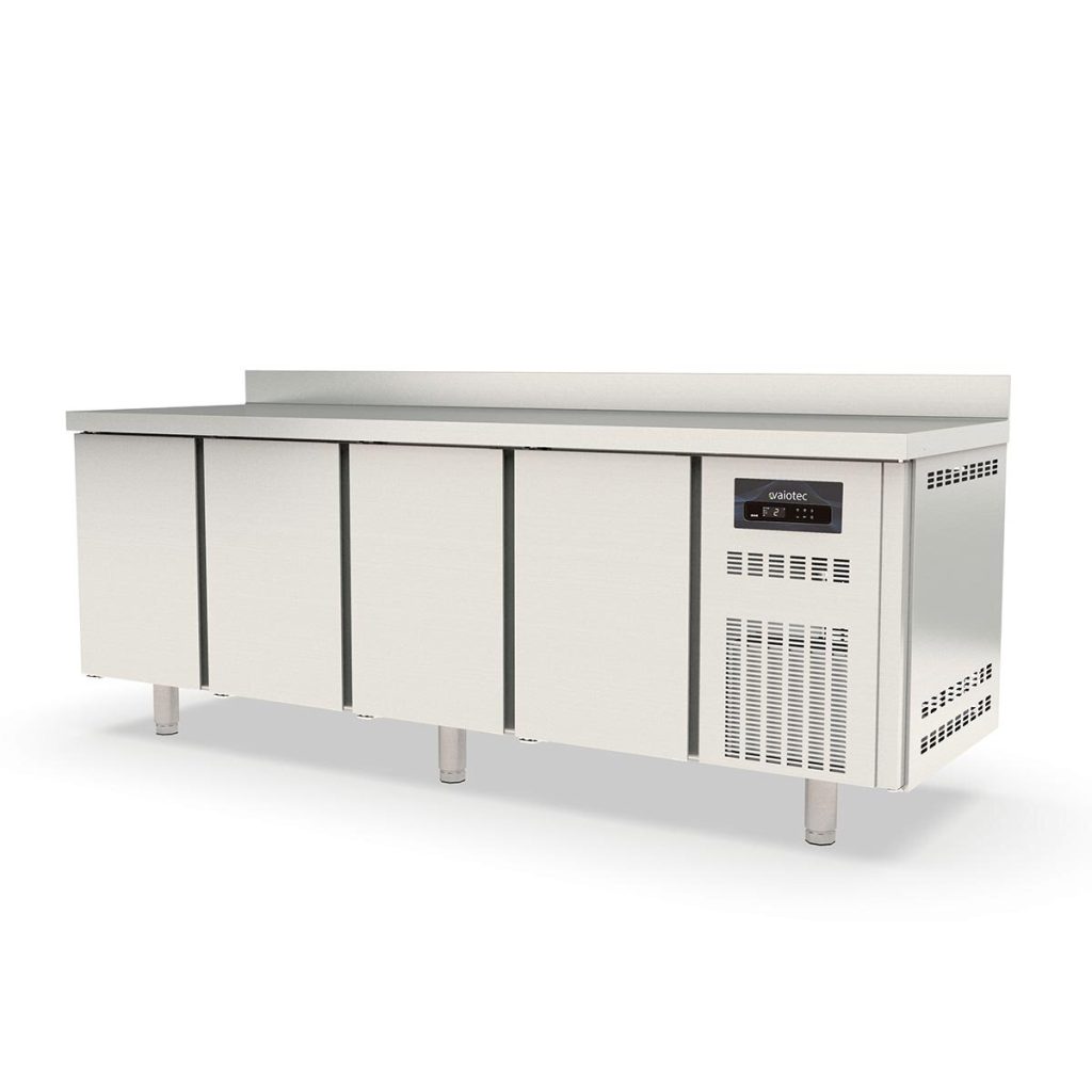 Tavolo refrigerato TOPLINE / 4 vani GN1/1 con 4 porte e alzata, 2245 x 700 mm
