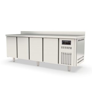 Tavolo refrigerato TOPLINE / 4 vani GN1/1 con 4 porte e alzata, 2245 x 700 mm