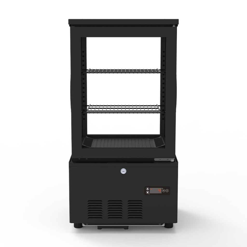 Vetrina refrigerata TOPLINE 2 vani / 56 Litri “nera”, 434 x 398 mm