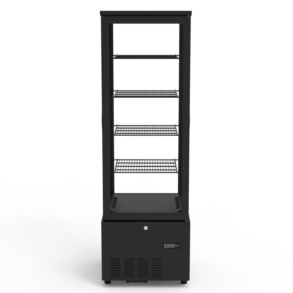 Vetrina refrigerata TOPLINE 4 vani / 237 Litri “nera”, 515 x 553 mm