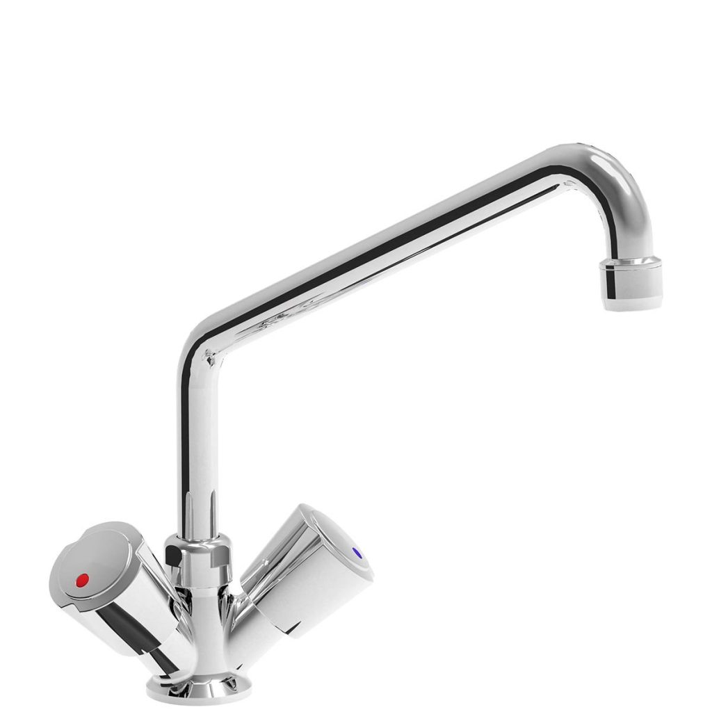 Miscelatore TOPLINE con rubinetto orientabile e 2 valvole miscelatrici – Monoforo, 55 x 300 mm