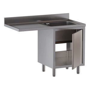 Centro lavaggio TOPLINE / 1 vasca a destra con anta a battente, 1200 x 600 mm