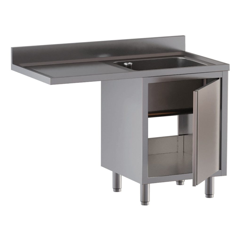 Centro lavaggio TOPLINE / 1 vasca a destra con anta a battente, 1400 x 700 mm