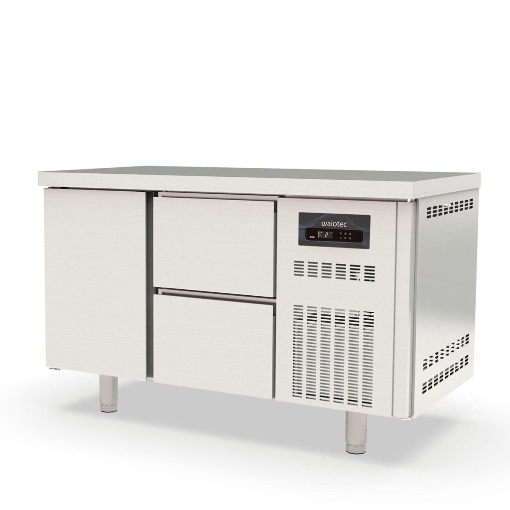 Tavolo congelatore TOPLINE / 2 vani GN1/1 con 2 cassetti / 1 porta, 1345 x 700 mm