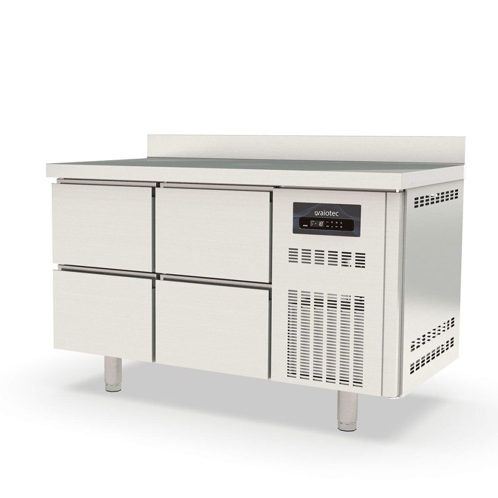 Tavolo congelato TOPLINE / 2 vani GN1/1 con 4 cassetti e alzata, 1345 x 700 mm