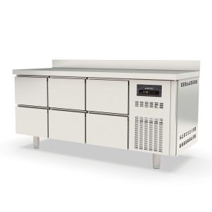 Tavolo congelato TOPLINE / 3 vani GN1/1 con 6 cassetti e alzata, 1795 x 700 mm
