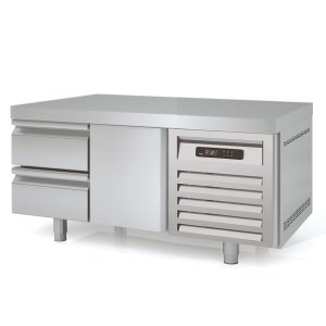 Tavolo refrigerato sottobanco TOPLINE / 2 vani GN 1/1 con 2 cassetti e 1 porta, 1345 x 700 mm