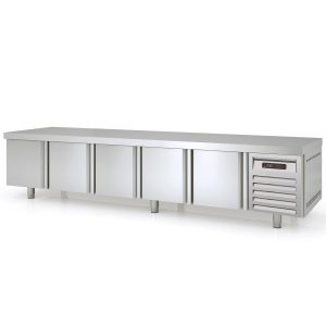 Tavolo refrigerato sottobanco TOPLINE / 5 vani GN 1/1 con 5 porte, 2695 x 700 mm