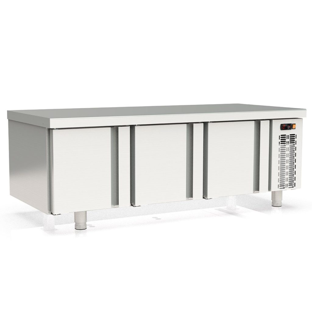 Tavolo refrigerato sottobanco TOPLINE (Slim) / 3 vani GN 1/1 con 3 porte, 1600 x 700 mm