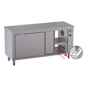 Armadio caldo TOPLINE / porta scorrevole a passaggio, 1200 x 700 mm