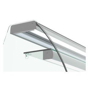 Ripiano in vetro intermedio con illuminazione, serie TOPLINE 150, 304 x 537 mm