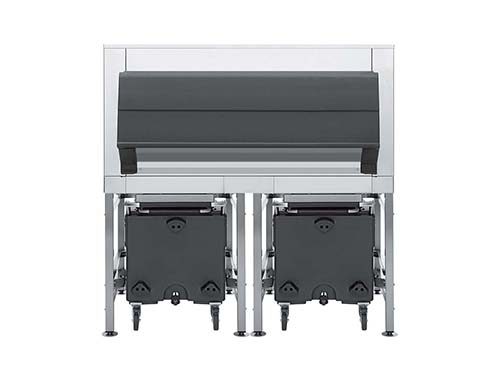 Deposito ghiaccio ARISTARCO ST C 600 – deposito con sistema di trasporto – capacità 613 + 146 Kg (x2 carts)