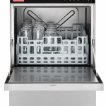 Lavabicchieri professionale 40×40 cm con dosatore detergente e brillantante – JET 400