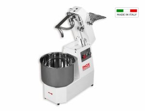 Impastatrice Inox GastroShop a spirale SM40 – 35 kg impasto – 41 L – testa ribaltabile – 400 V – 1 velocità– su ruote