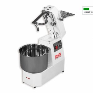 Impastatrice Inox GastroShop a spirale SM05 - 5 kg impasto - 7 L - testa ribaltabile - 230 V - 1 velocità– su ruote