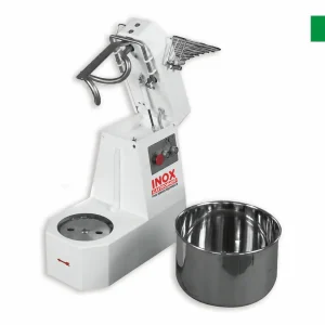 Impastatrice Inox GastroShop a spirale con testa ribaltabile e vasca estraibile Made in Italy