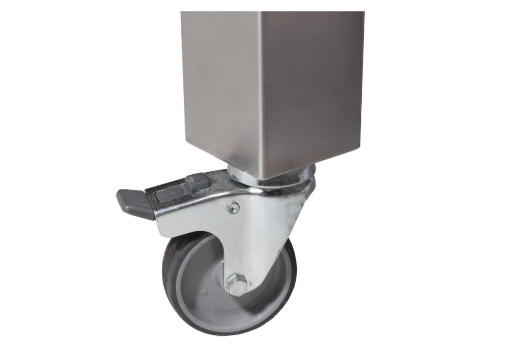 Set 4 ruote Pizzagroup per supporti forno – 2 con freno