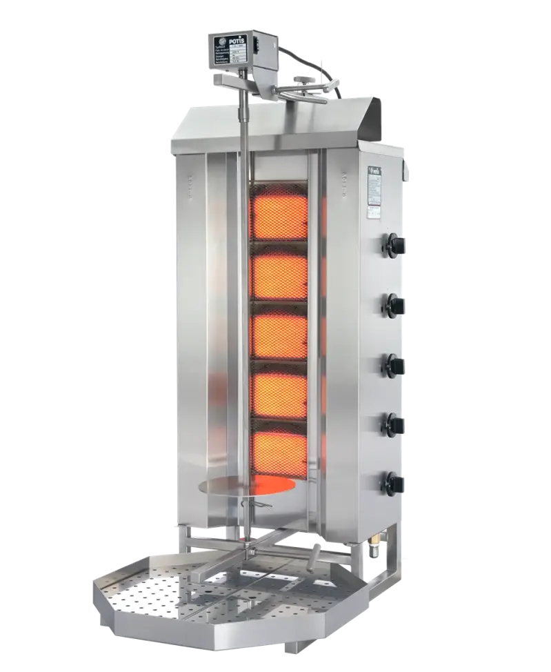 Potis G3 Gyrosgrill griglia per kebab – motore superiore – bruciatore singolo – max. 50 kg