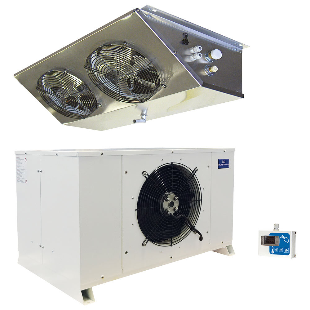 Gruppo frigorifero Mastro – split a pavimento – +5°/-5°C – 47 – 29m³/19 – 53m³ (+32°C) con luce/tubi/cavo pannello 20 m
