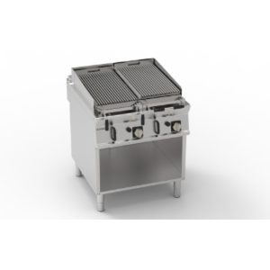 Griglia gas pietra lavica Tecnoinox TECNO90 80 cm su vano aperto – GR8FG9T