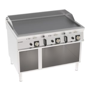 Fry-top gas Tecnoinox TECNO90 piastra liscia cromata spazzolata 120 cm su vano aperto – FTC12FG9/B
