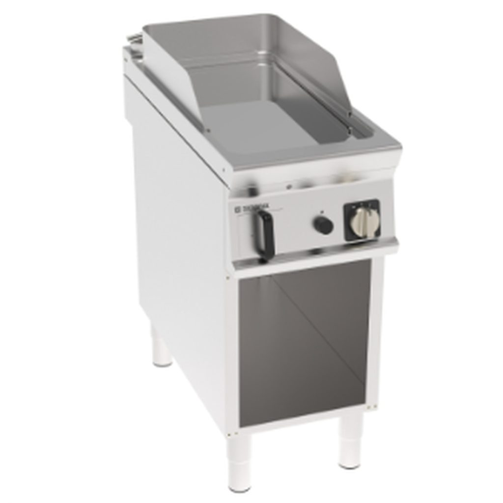 Fry-top gas Tecnoinox TECNO90 piastra liscia cromata 40 cm su vano aperto – FTC4FG9