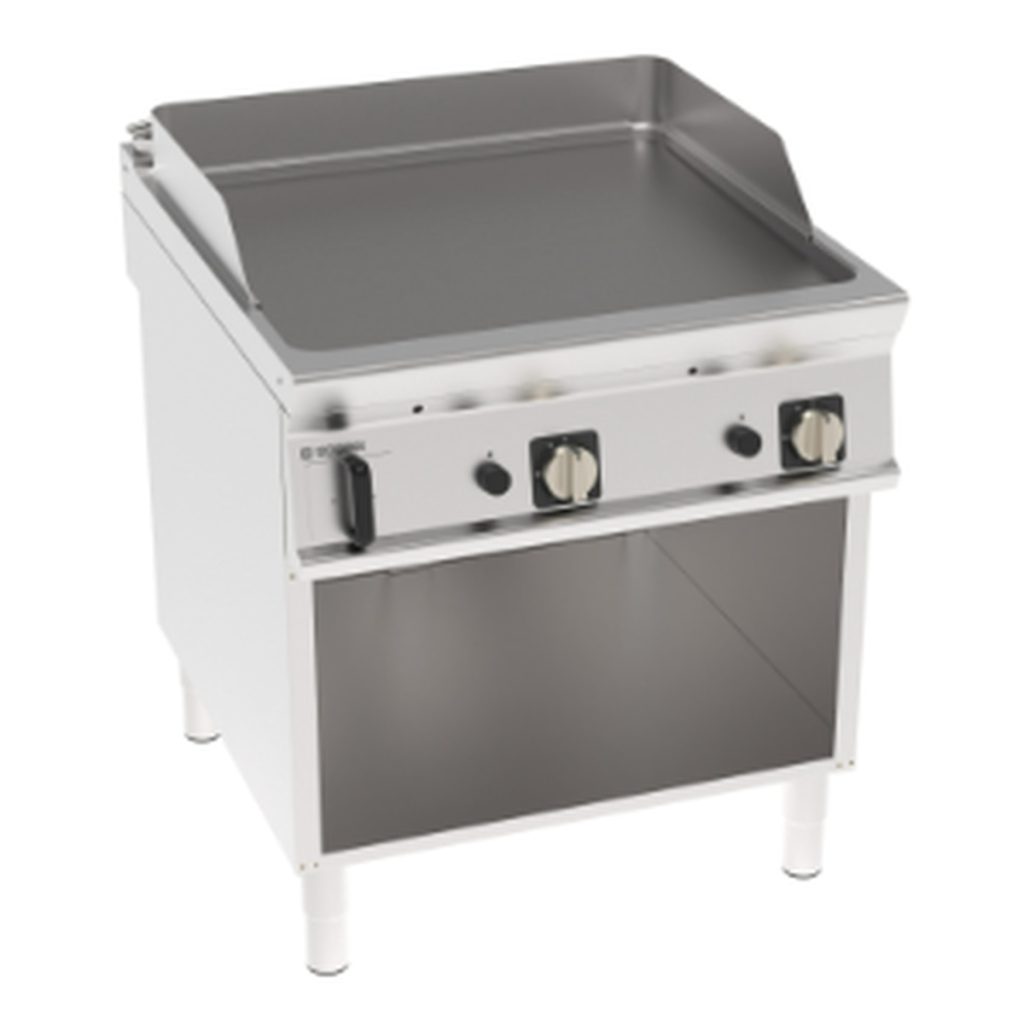 Fry-top gas Tecnoinox TECNO90 piastra liscia 80 cm su vano aperto – FTL8FG9