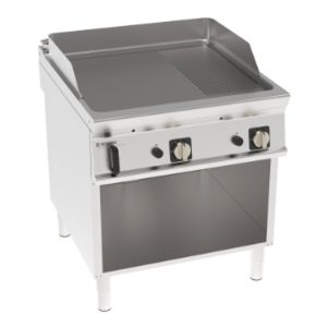 Fry-top gas Tecnoinox TECNO90 piastra 1/3 rigata 80 cm su vano aperto – FTR8FG9
