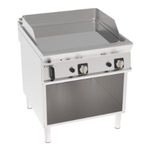 Fry-top gas Tecnoinox TECNO90 piastra liscia cromata 80 cm su vano aperto – FTC8FG9