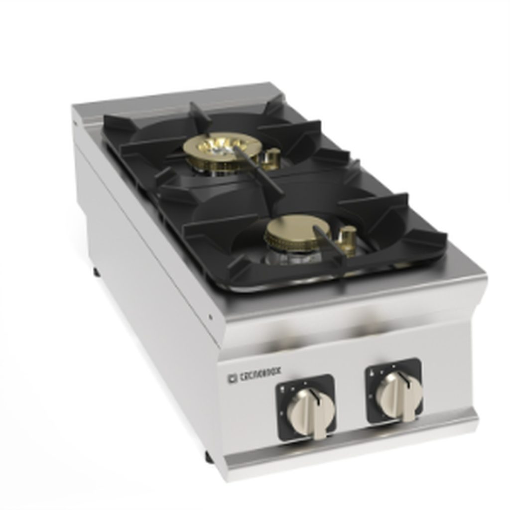 Piano cottura gas Tecnoinox TECNO90 2 fuochi High Power – PCH4HPG9