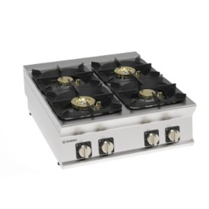 Piano cottura gas Tecnoinox TECNO90 4 fuochi High Power – PCH8HPG9