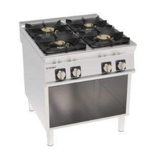 Piano cottura gas Tecnoinox TECNO90 4 fuochi su vano aperto – PCH8FG9
