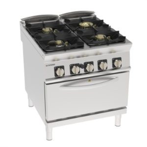 Cucina gas Tecnoinox TECNO90 4 fuochi Super con forno gas GN2/1 – PFH8SGG9