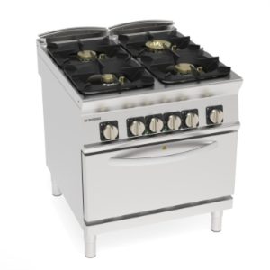 Cucina gas Tecnoinox TECNO90 4 fuochi Super con forno elettrico GN2/1 – PFH8SG9